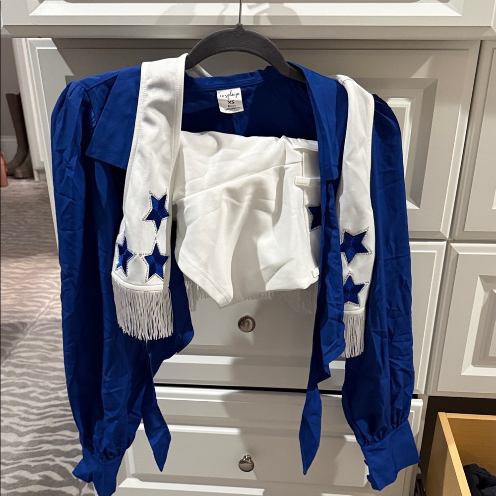Blue and White Star Fringe Outfit